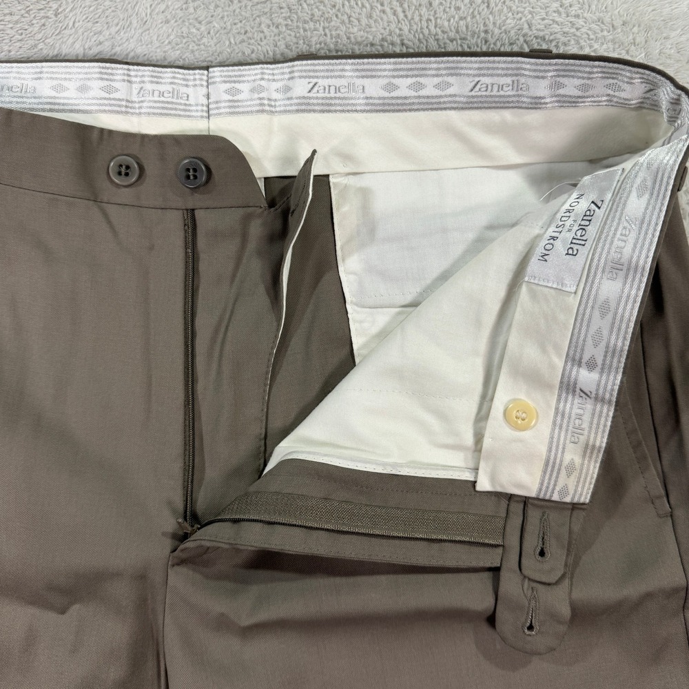 Zanella Todd Wool Dress Pants Trousers Mens 36x25 Short Casual Old School EUC - Picture 4 of 12